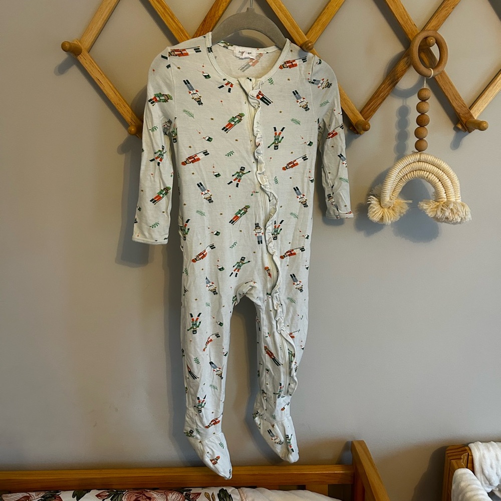 Angel Dear Nutcracker Print Footie